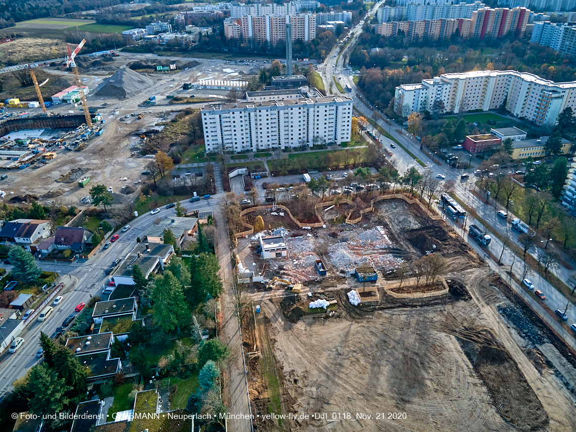 21.11.2020 - Bauplatz der Grundschule in Neuperlach in München